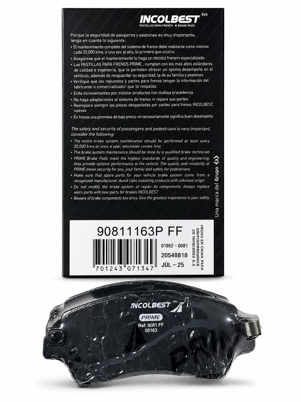 Pastillas de Freno Delanteras – Mazda 2 SkyActiv | Ref. 9081 Prime
