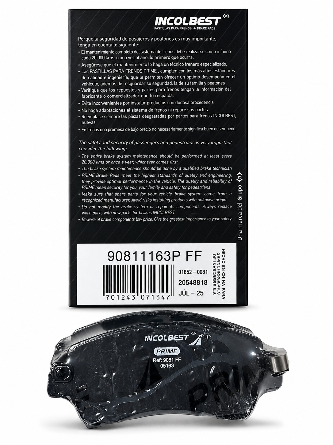 Pastillas de Freno Delanteras – Mazda 2 SkyActiv | Ref. 9081 Prime