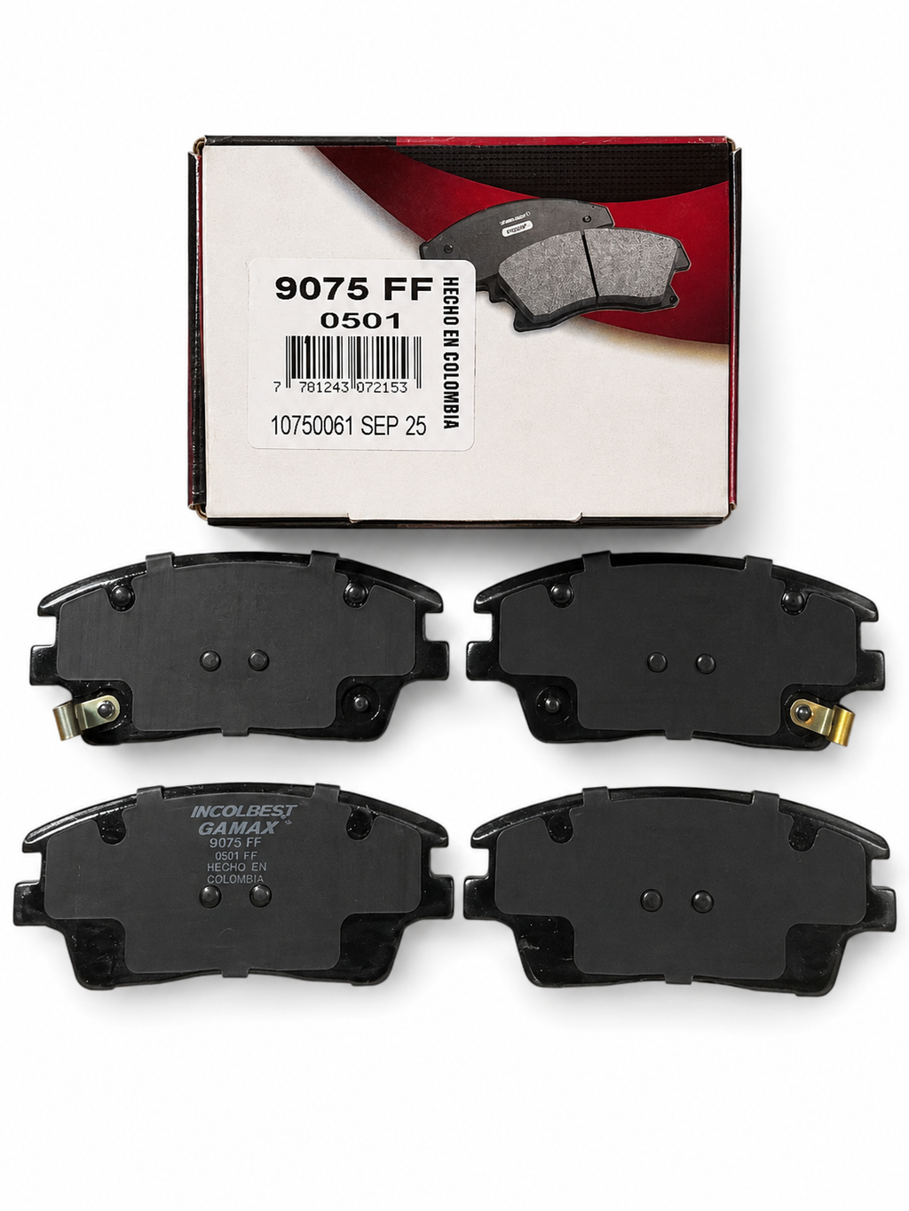 Pastillas de Freno Delanteras – Kia Sportage Revolution, Hyundai Tucson | Ref. 9075 Gamax