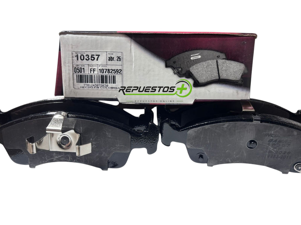 Pastillas de Freno Delanteras – Chevrolet Onix, Cobalt, Joy | Ref. 10357 Gamax