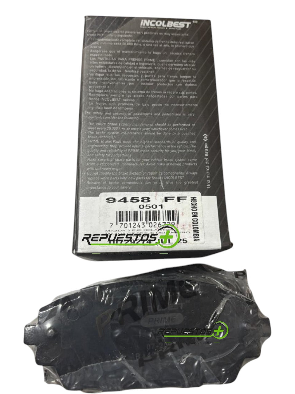 Pastillas de Freno Delanteras – Mazda CX30, Mazda 3 Skyactiv | Ref. 9458 Prime