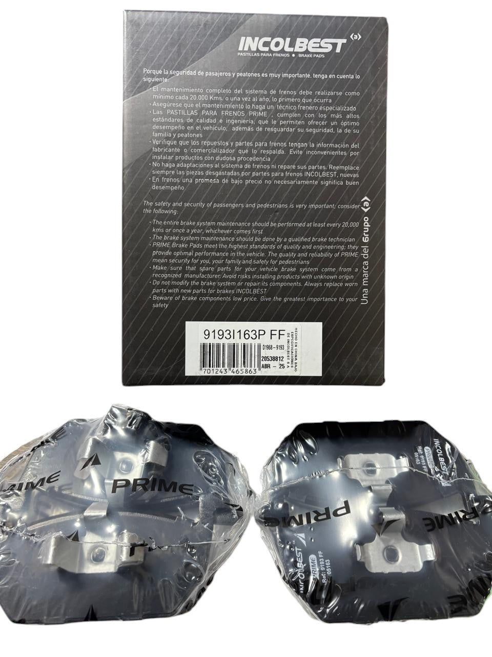 Pastillas de Freno Delanteras – Volkswagen Golf, T-Cross, Nivus, Polo, Virtus | Ref. 9193 Prime