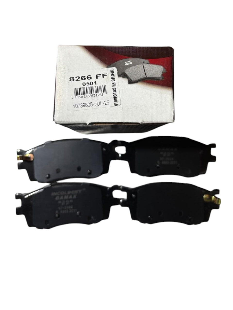 Pastillas de Freno Delanteras – Hyundai Accent Vision, Kia Rio, Sephia| Ref. 8266 Gamax